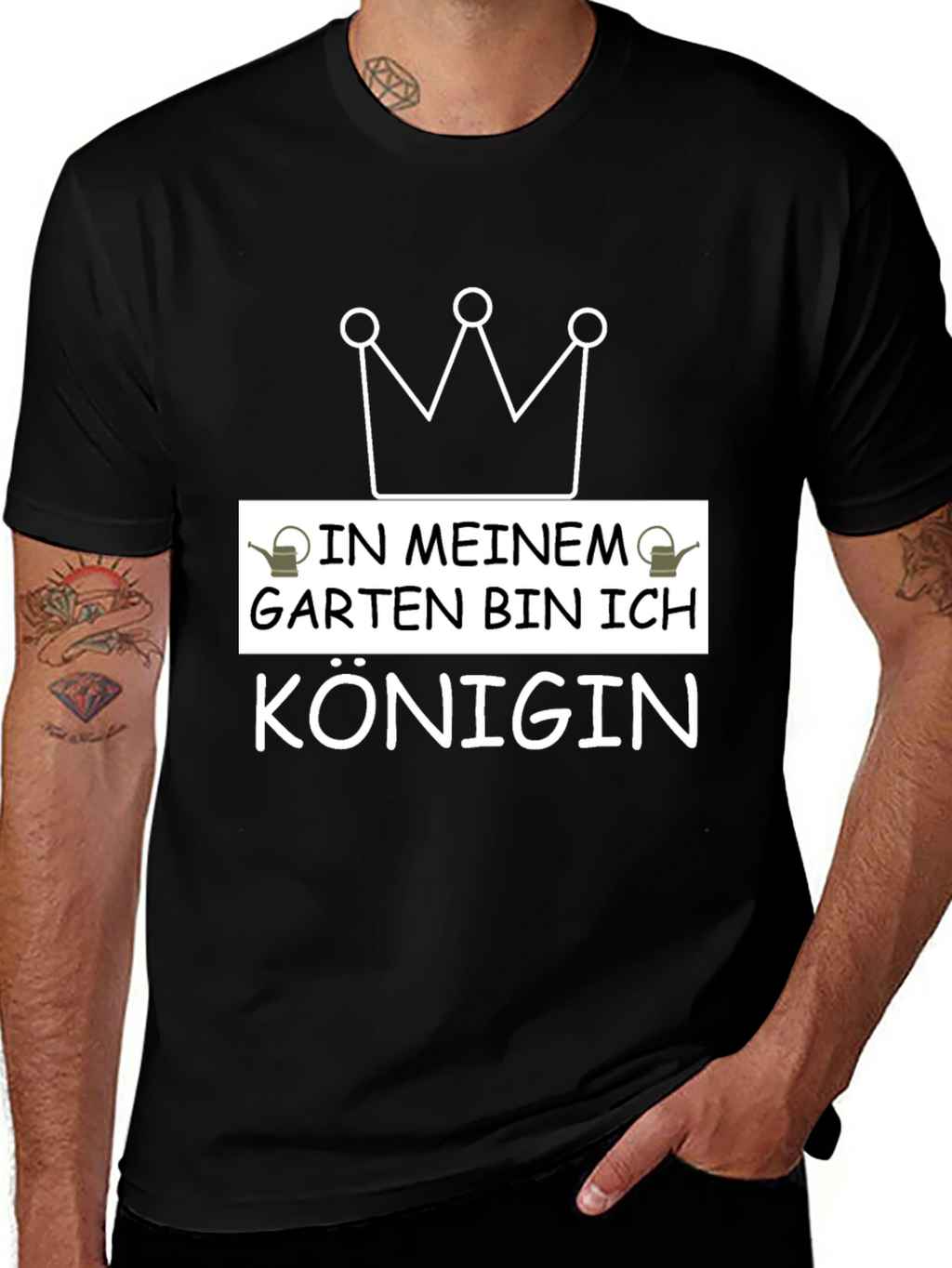 Gardening Queen T-Shirt - Black Graphic Tee