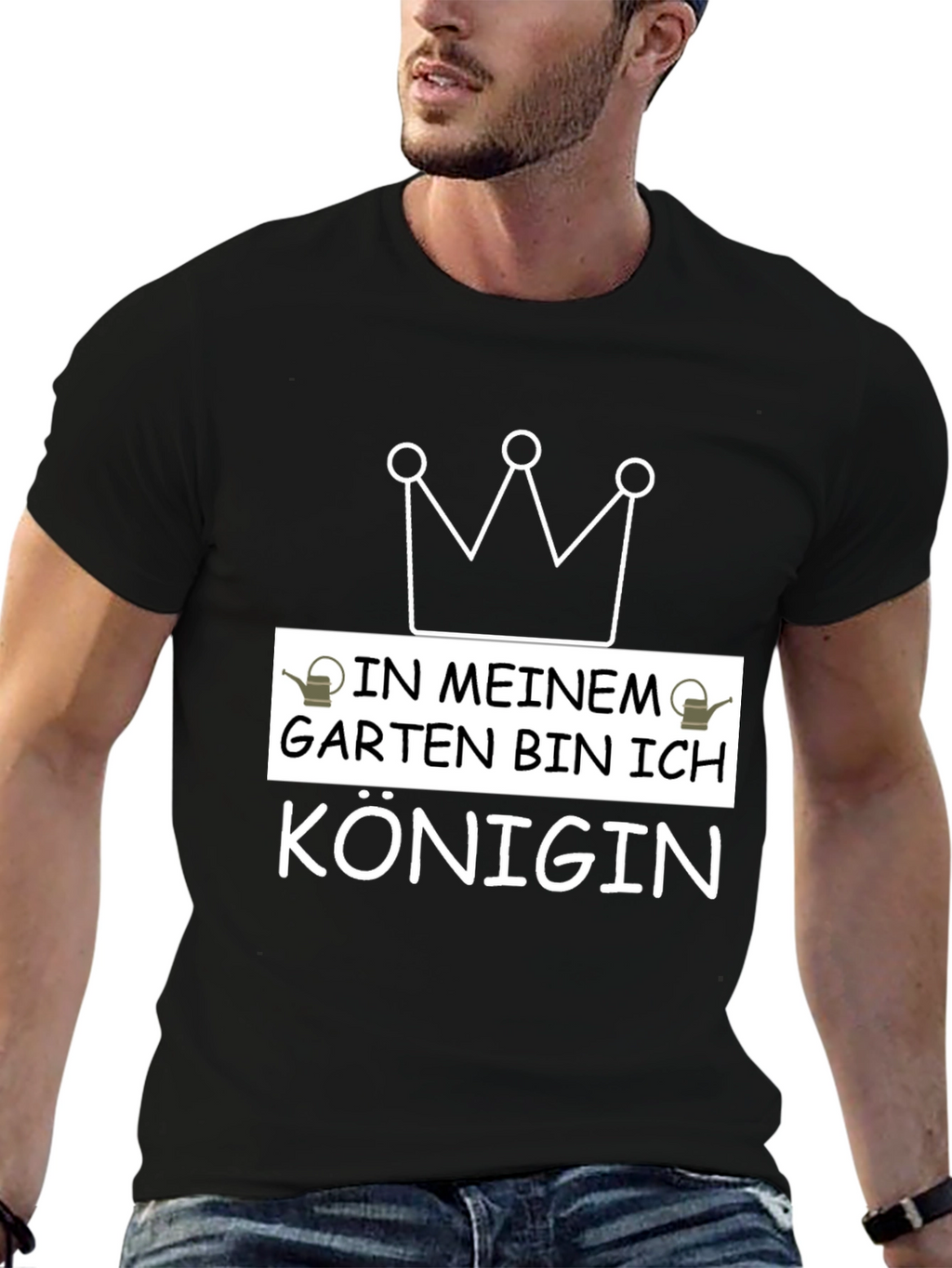 Gardening Queen T-Shirt - Black Graphic Tee