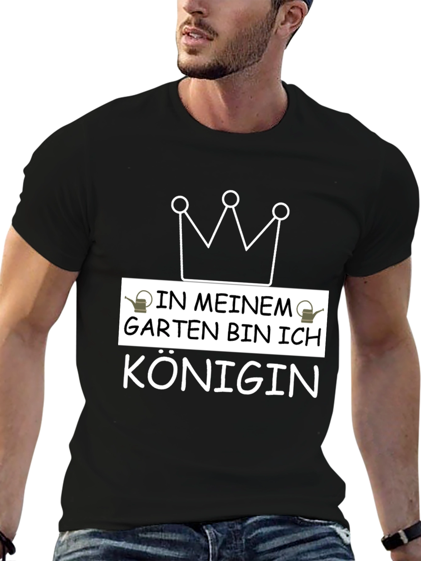 Gardening Queen T-Shirt - Black Graphic Tee