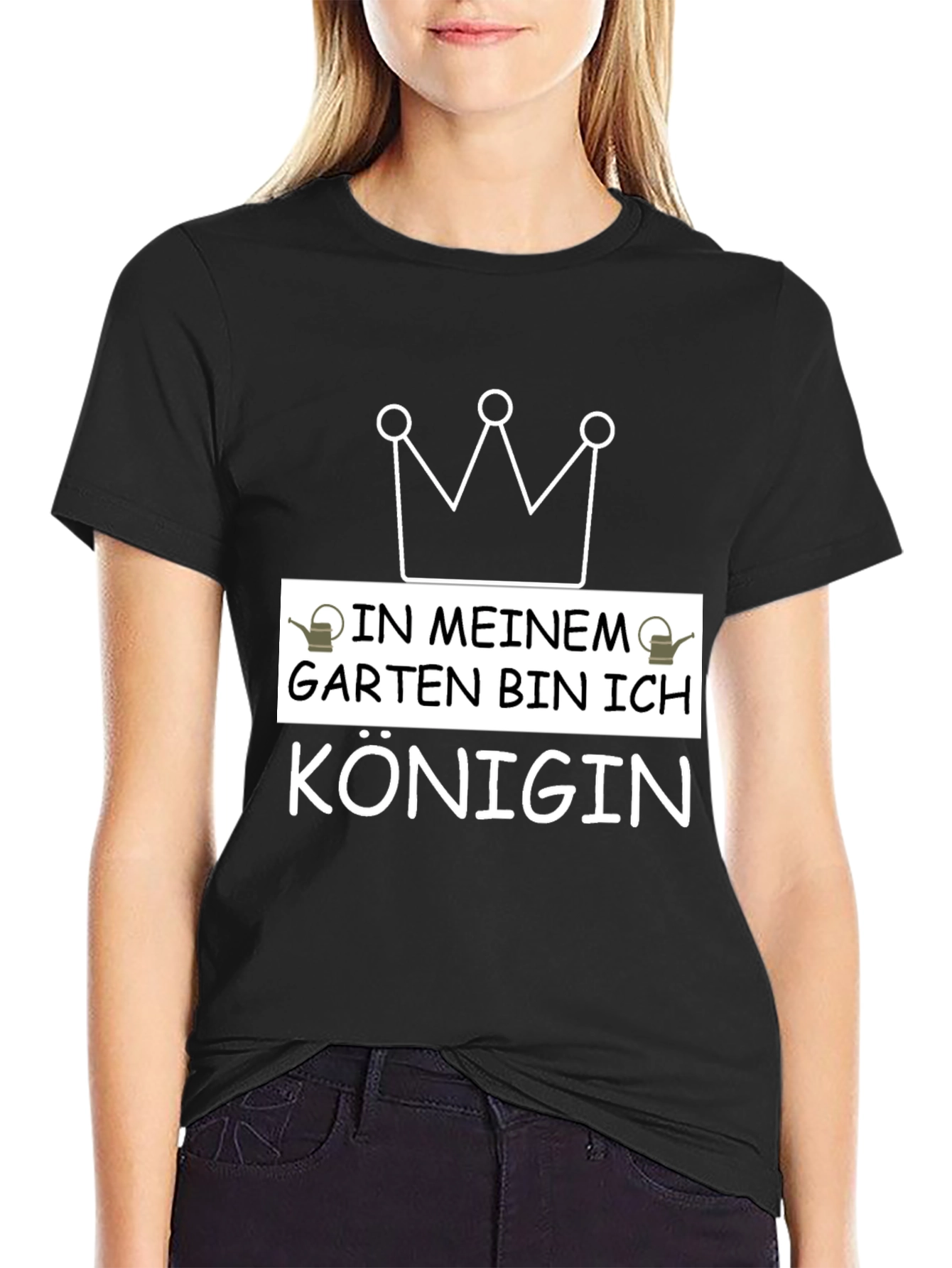 Gardening Queen T-Shirt - Black Graphic Tee