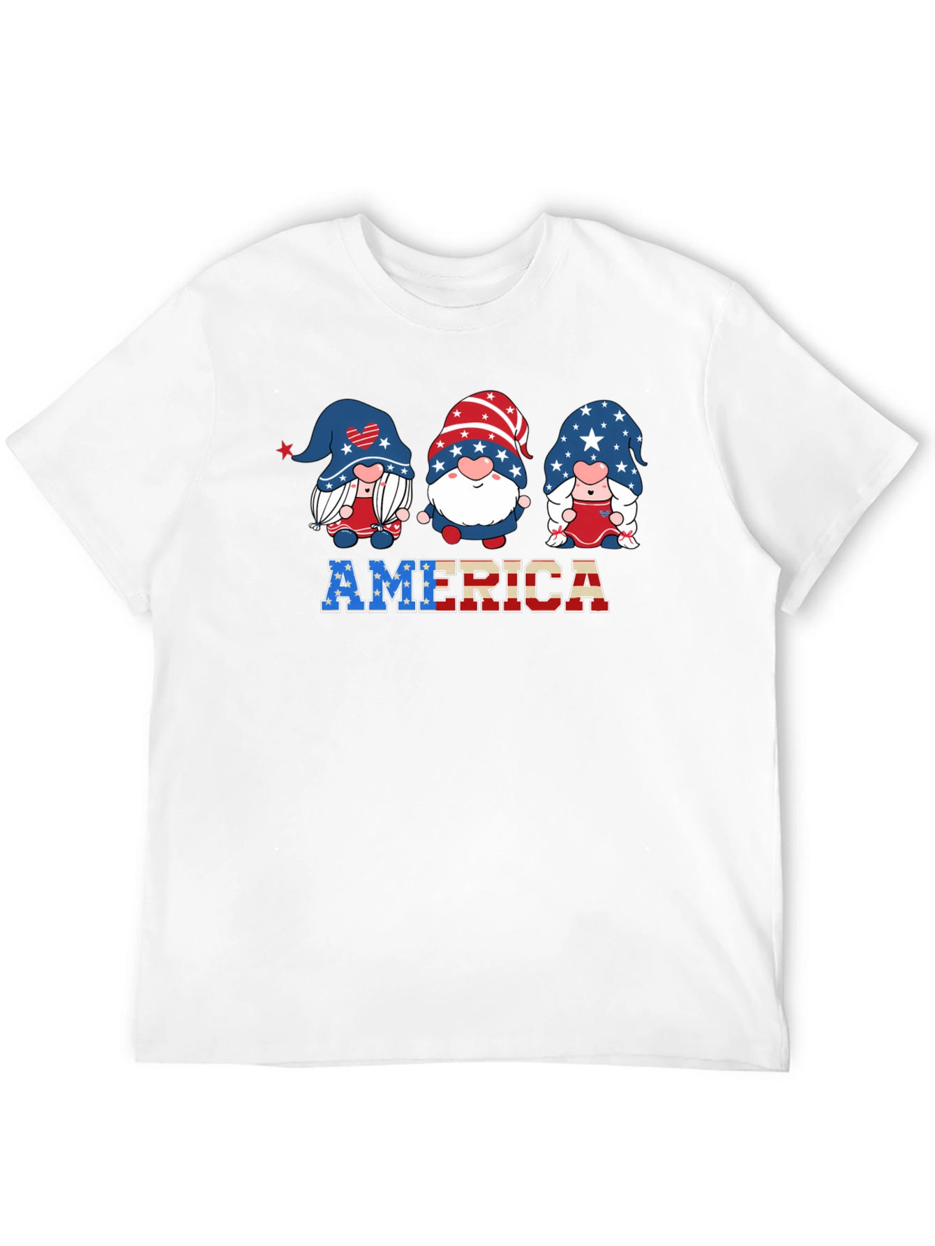 Patriotic Gnome USA America T-Shirt