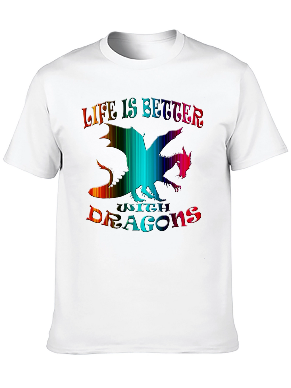 Life is Better with Dragons Black Graphic Tee