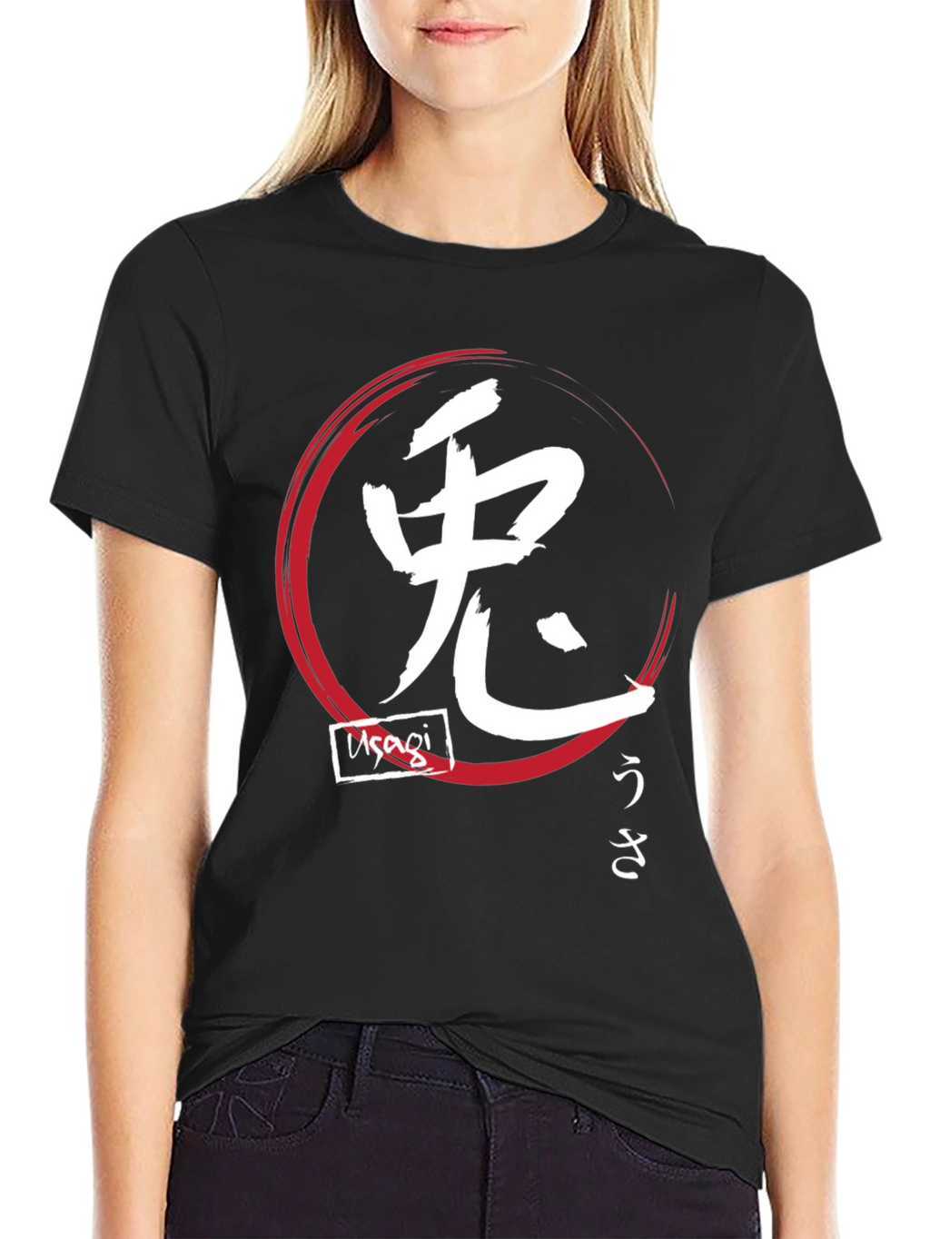 Japanese Graphic T-Shirt - Usagi Design