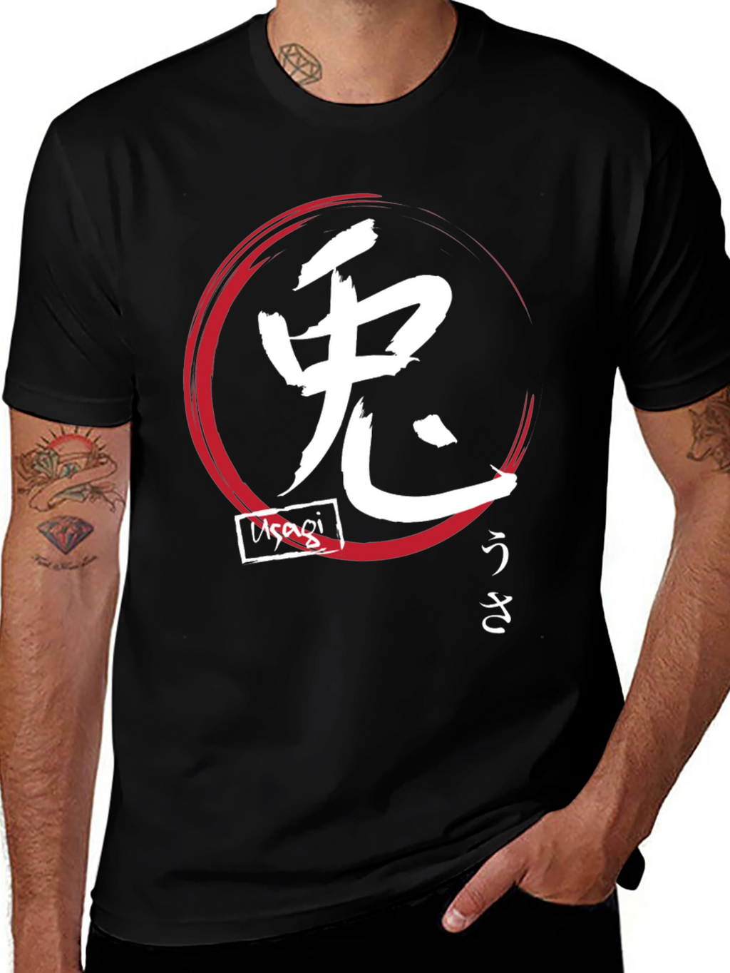 Japanese Graphic T-Shirt - Usagi Design