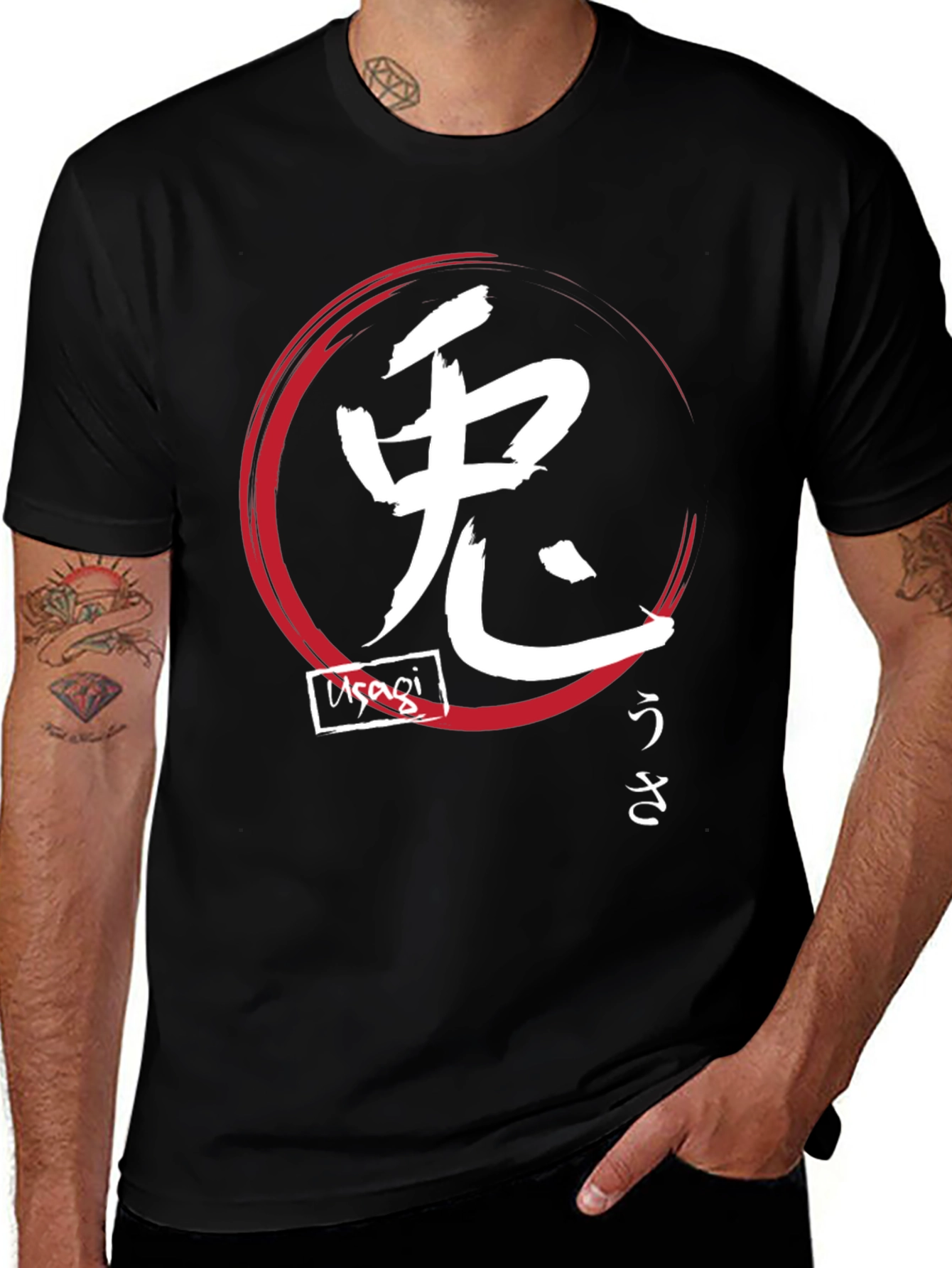 Japanese Graphic T-Shirt - Usagi Design