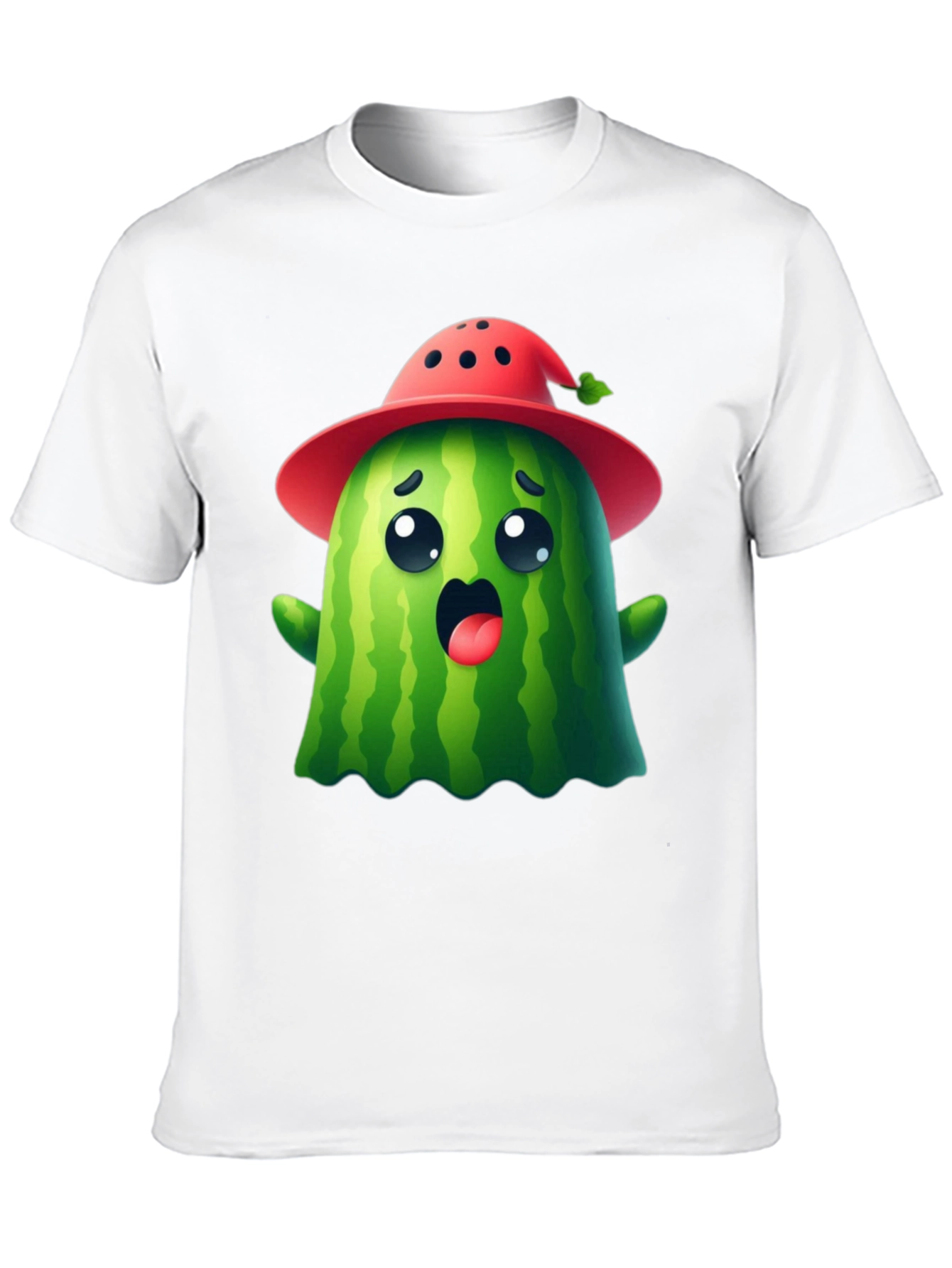 Cute Watermelon Ghost T-Shirt - Halloween Ready!