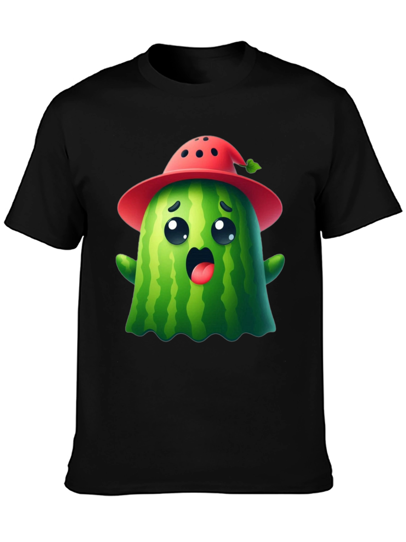 Cute Watermelon Ghost T-Shirt - Halloween Ready!