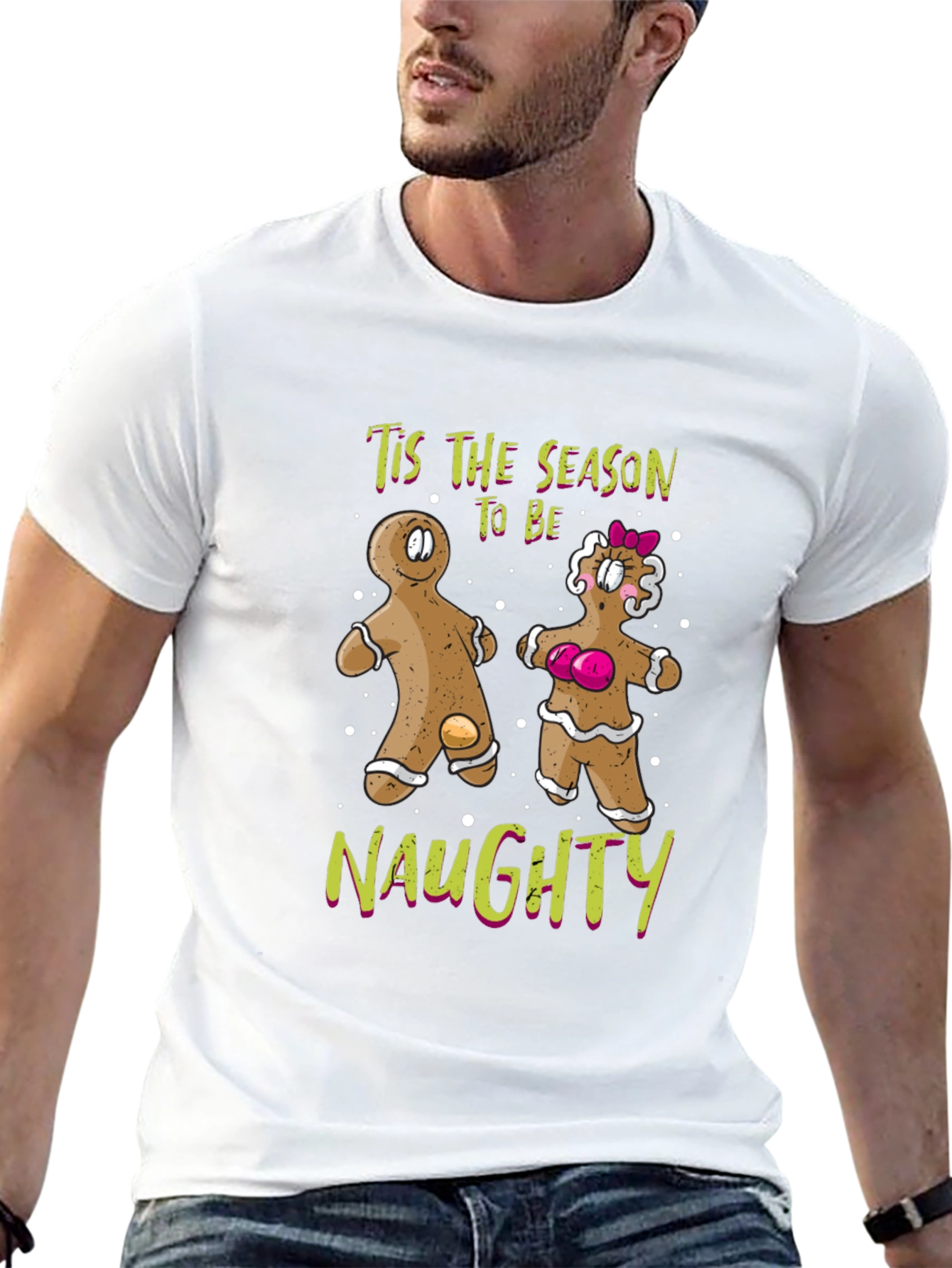Tis The Season To Be Naughty Gingerbread T-Shirt