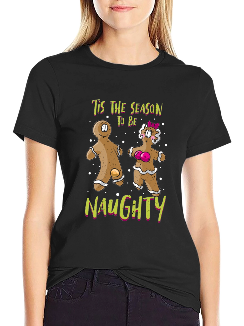 Tis The Season To Be Naughty Gingerbread T-Shirt