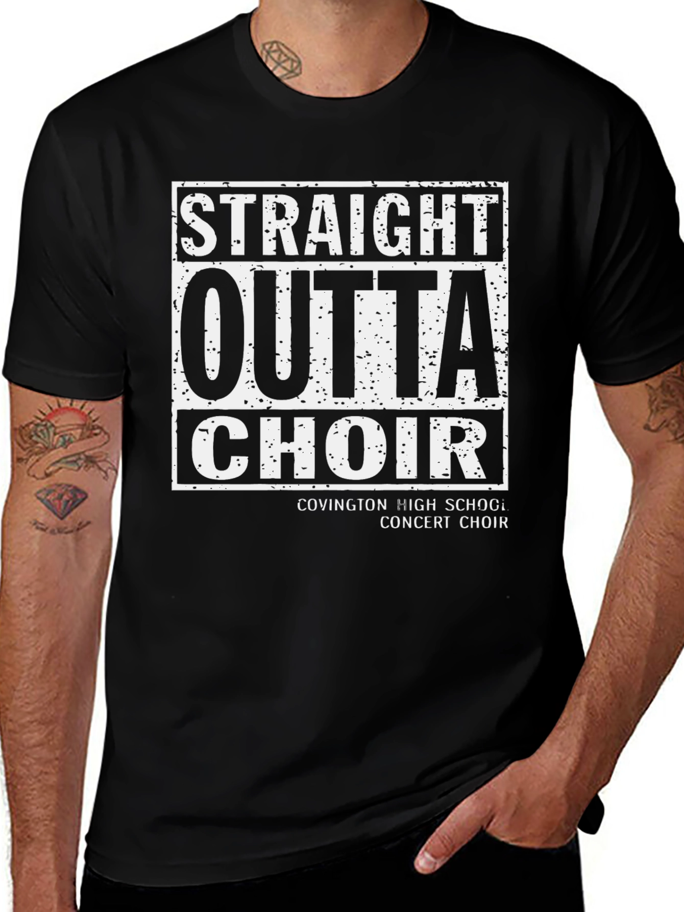 Straight Outta Choir Black T-Shirt