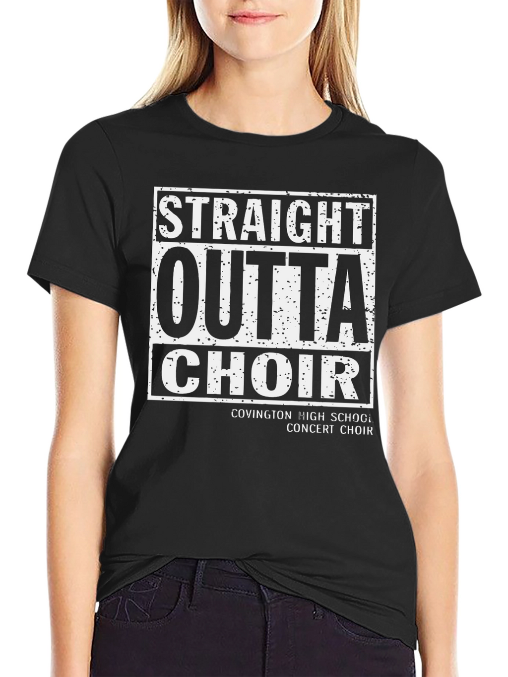 Straight Outta Choir Black T-Shirt