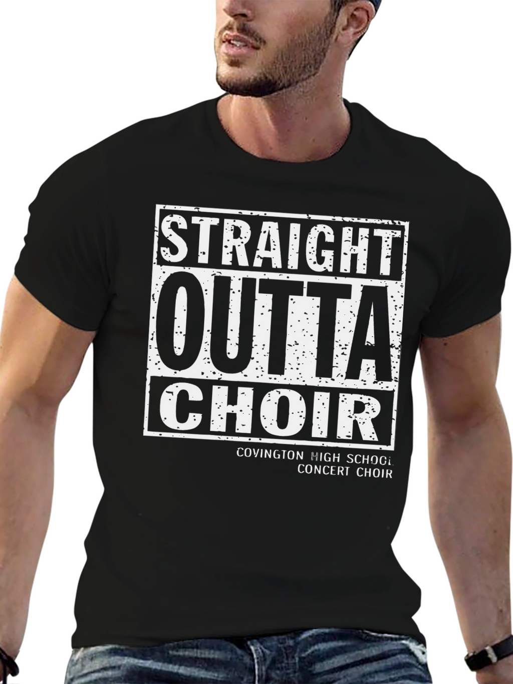 Straight Outta Choir Black T-Shirt