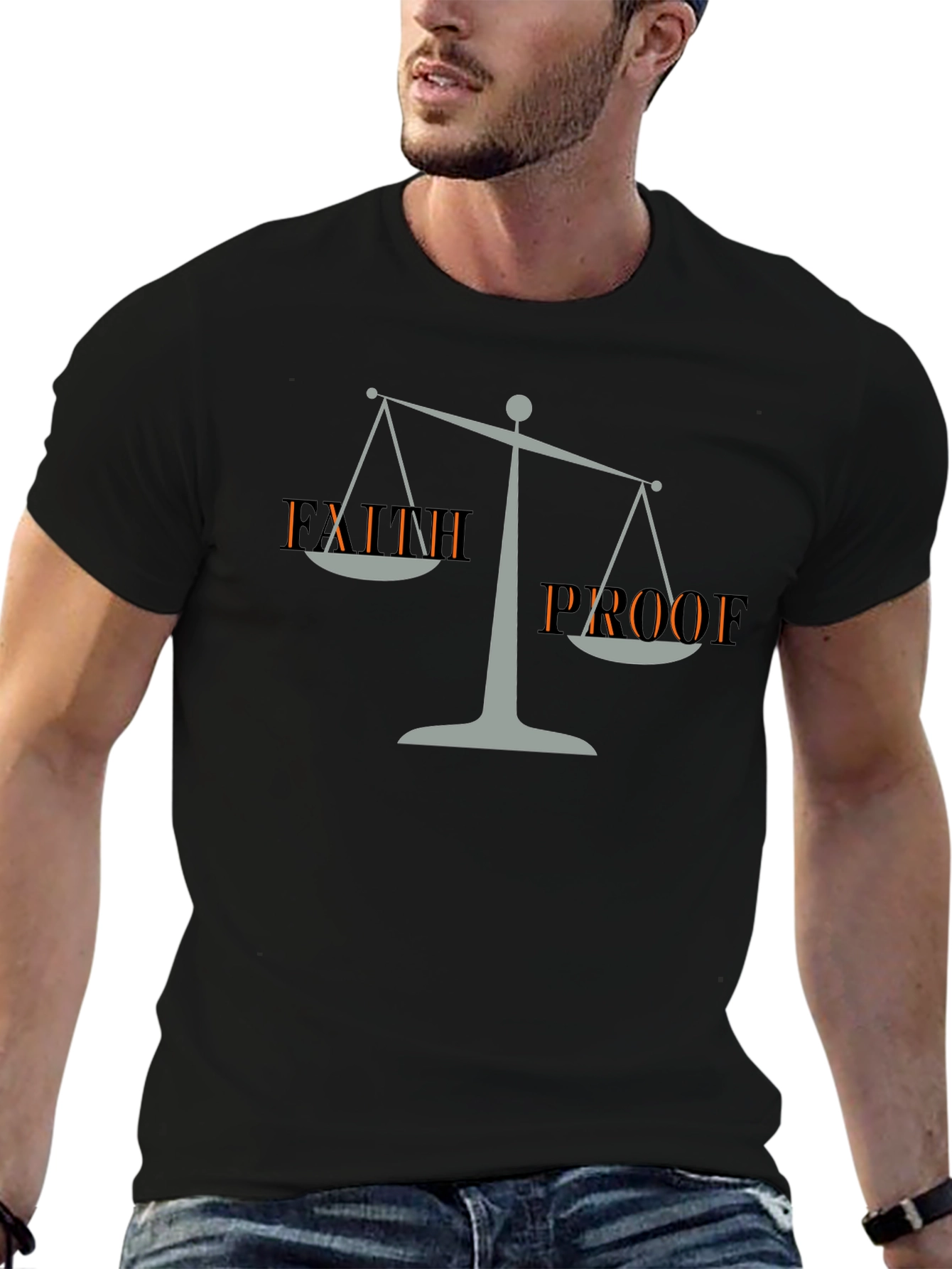 Faith Proof Graphic Tee - Mens Black T-Shirt