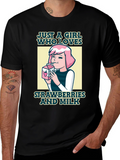 Just a Girl Who Loves Strawberries and Milk T-Shirt