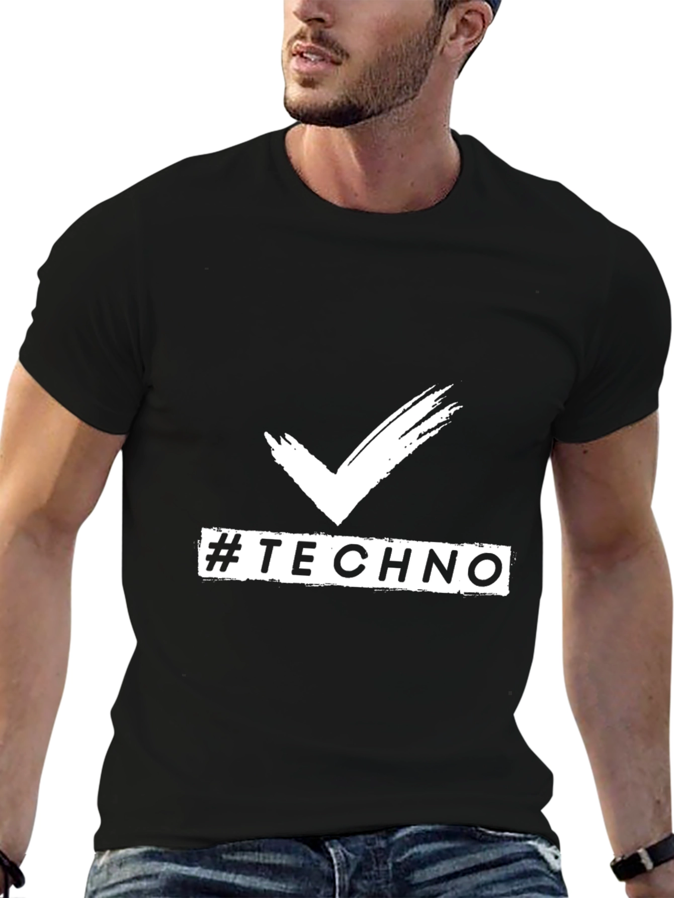 Techno Vibes Black T-Shirt for Music Lovers