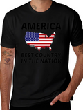 America Best Country Patriotic Graphic Tee