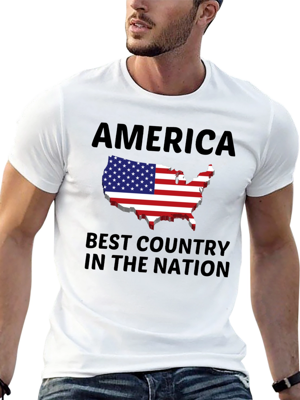 America Best Country Patriotic Graphic Tee