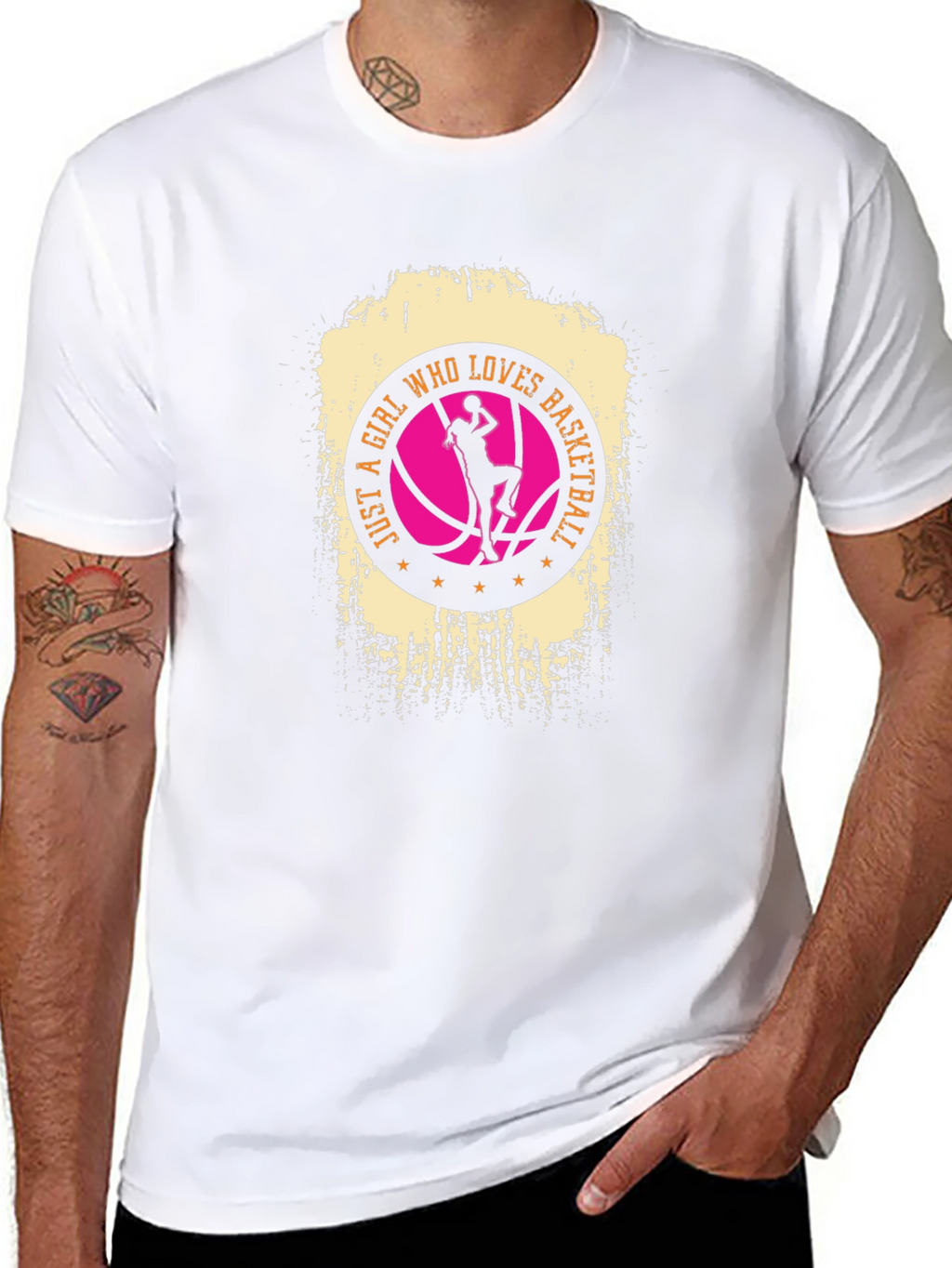 Just a Girl Who Loves Basketball Graphic Tee