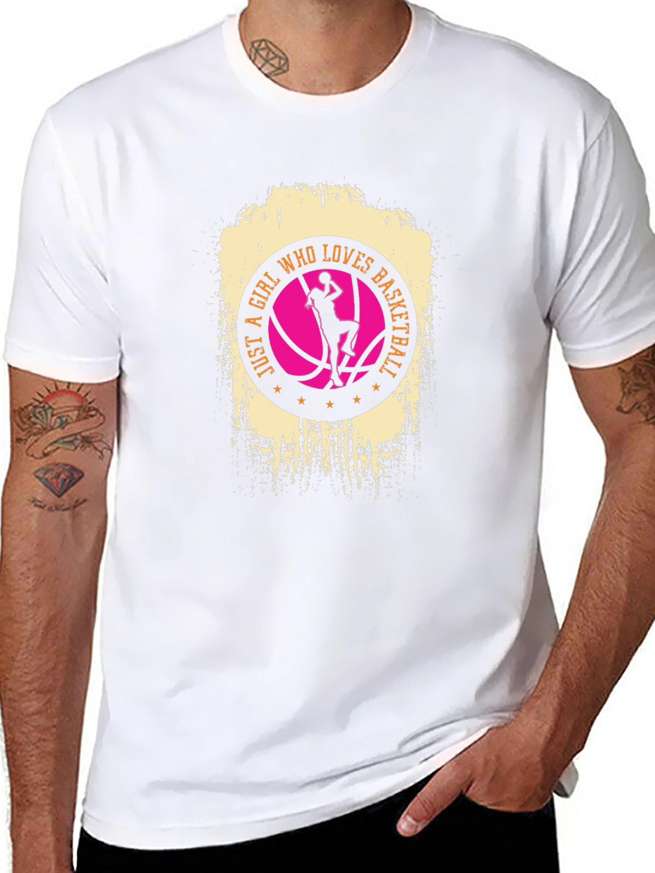 Just a Girl Who Loves Basketball Graphic Tee