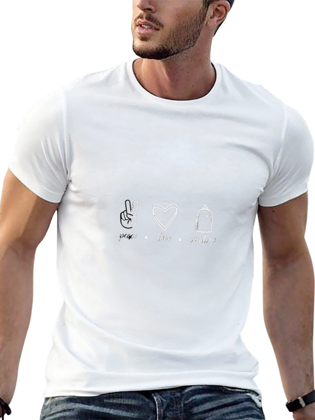 I Love Hand Sanitizer T-Shirt - Stylish Hygiene Tee