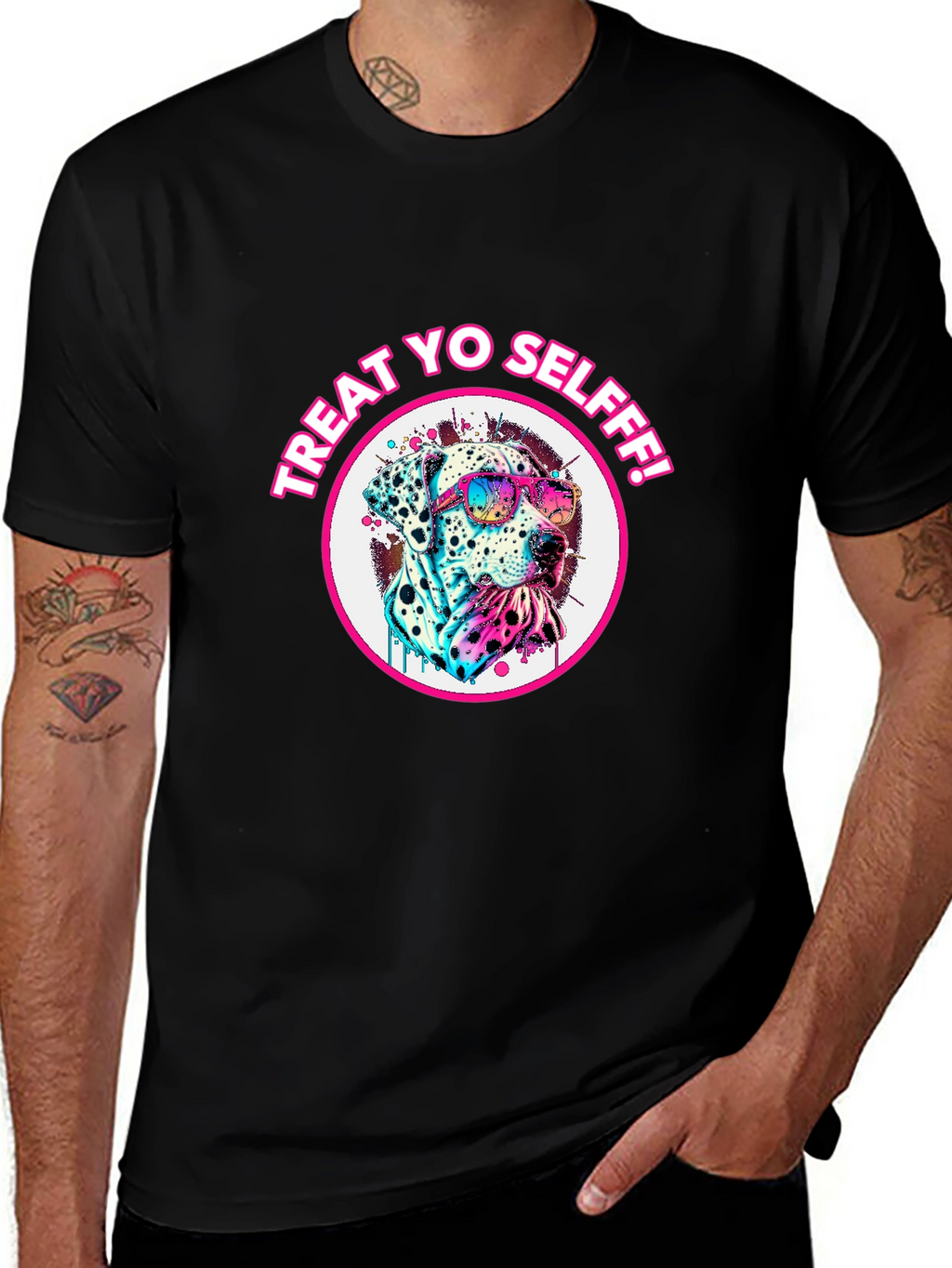 Treat Yo Self Dalmatian T-Shirt - Cool Dog Tee