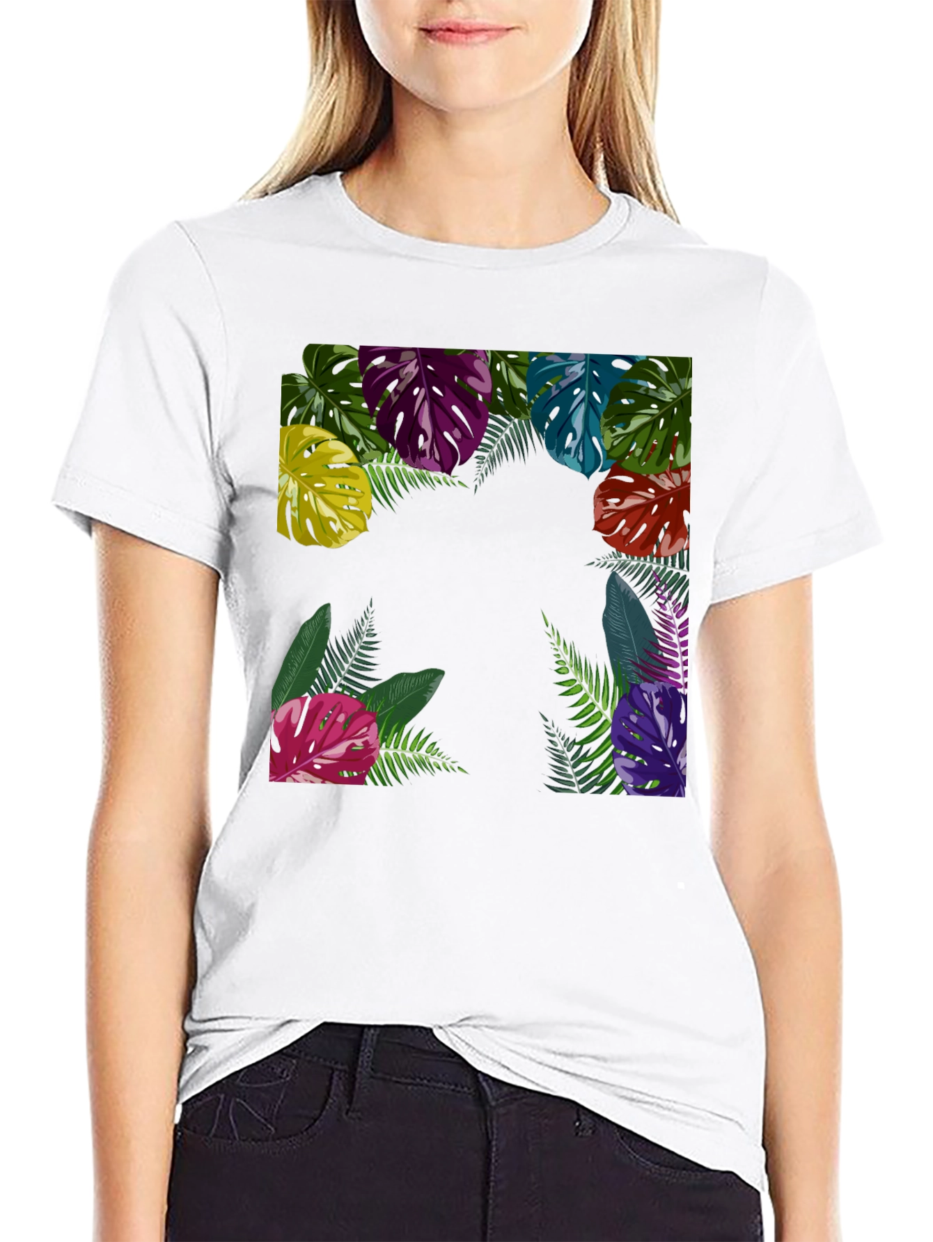 Tropical Leaf Graphic T-Shirt