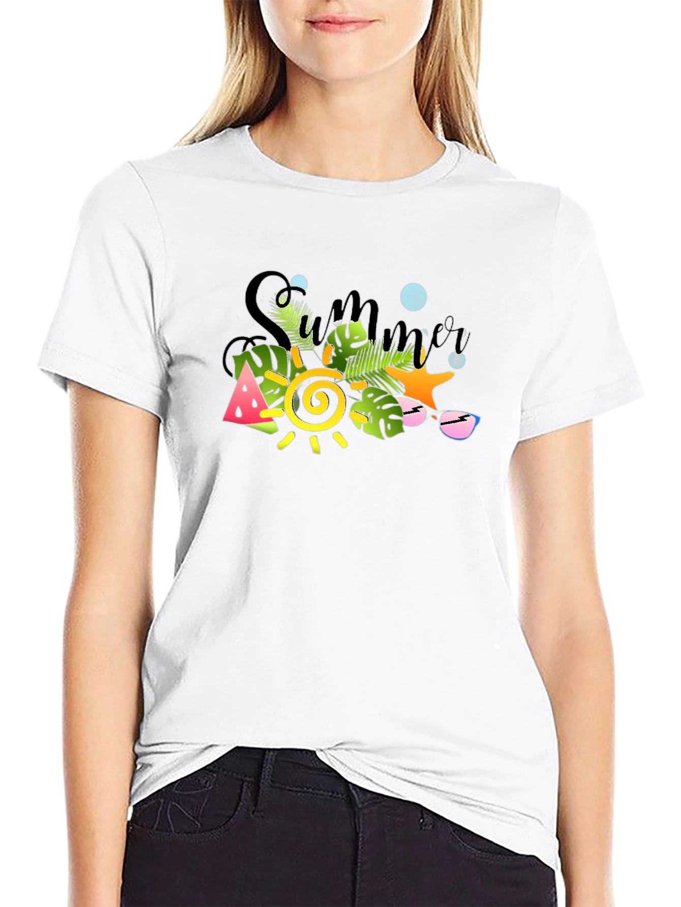 Summer Vibes Graphic Tee - Black T-Shirt
