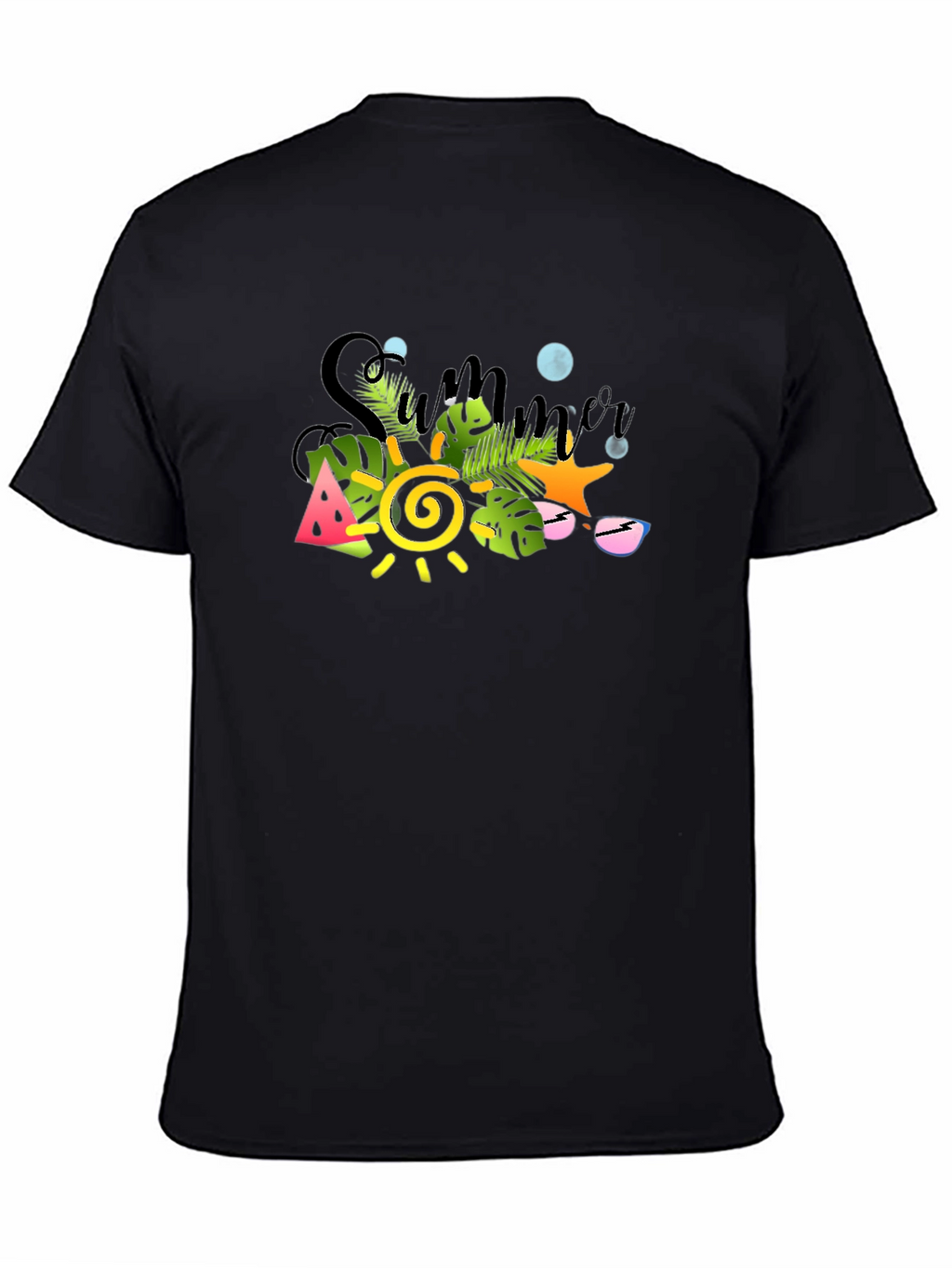 Summer Vibes Graphic Tee - Black T-Shirt