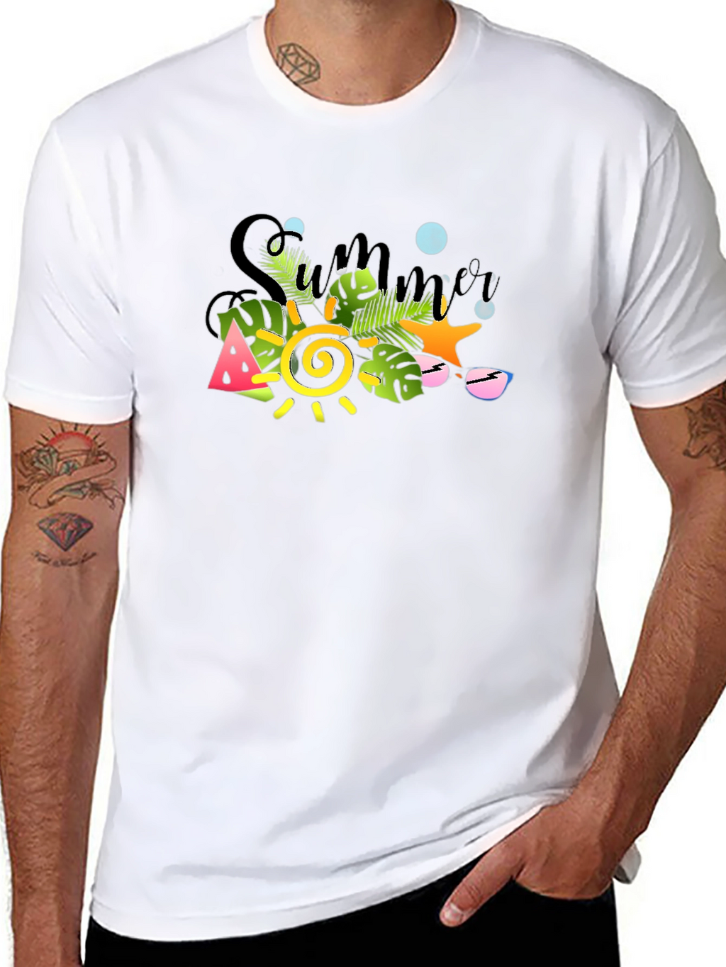 Summer Vibes Graphic Tee - Black T-Shirt