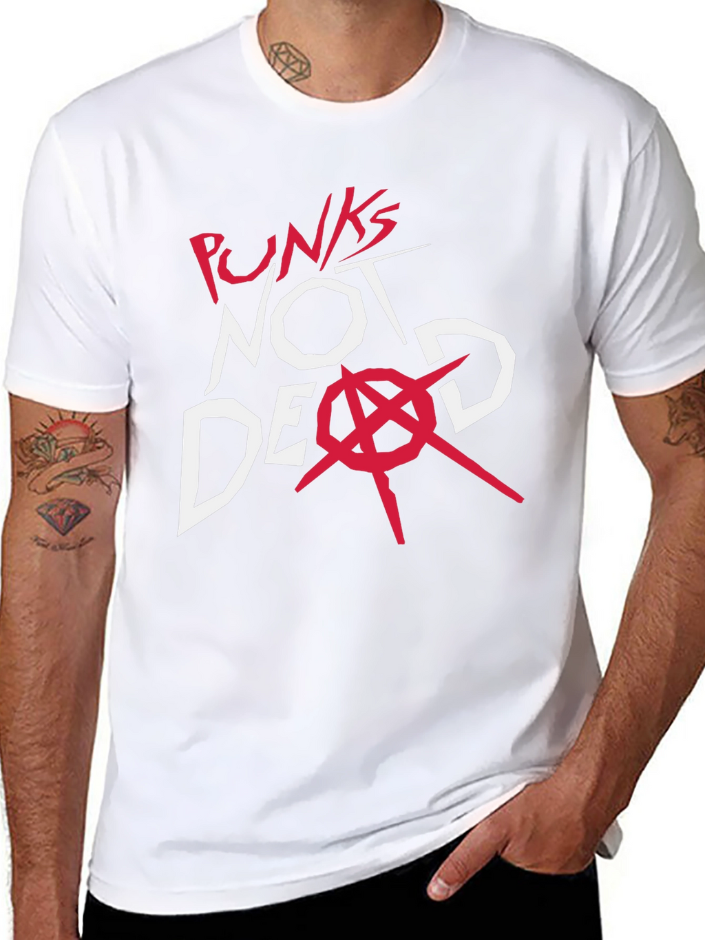 Punks Not Dead Graphic Tee - Black