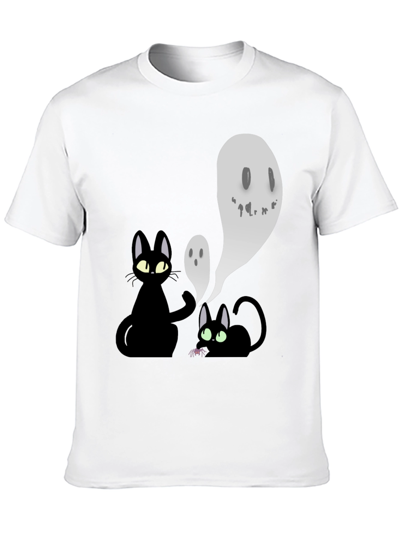 Halloween Cats & Ghosts Graphic Tee