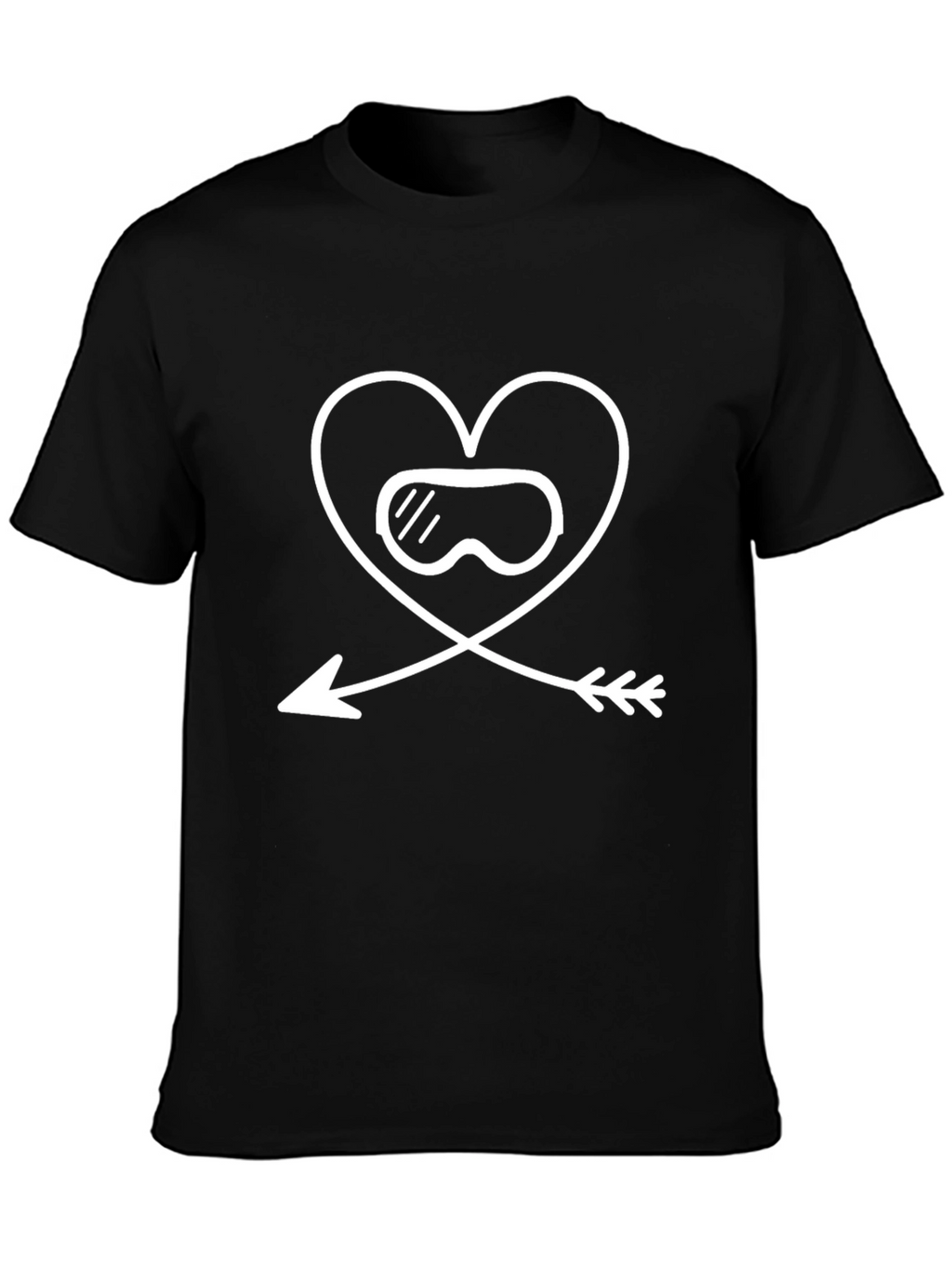 Heart Goggles Arrow T-Shirt - Valentines Day Apparel