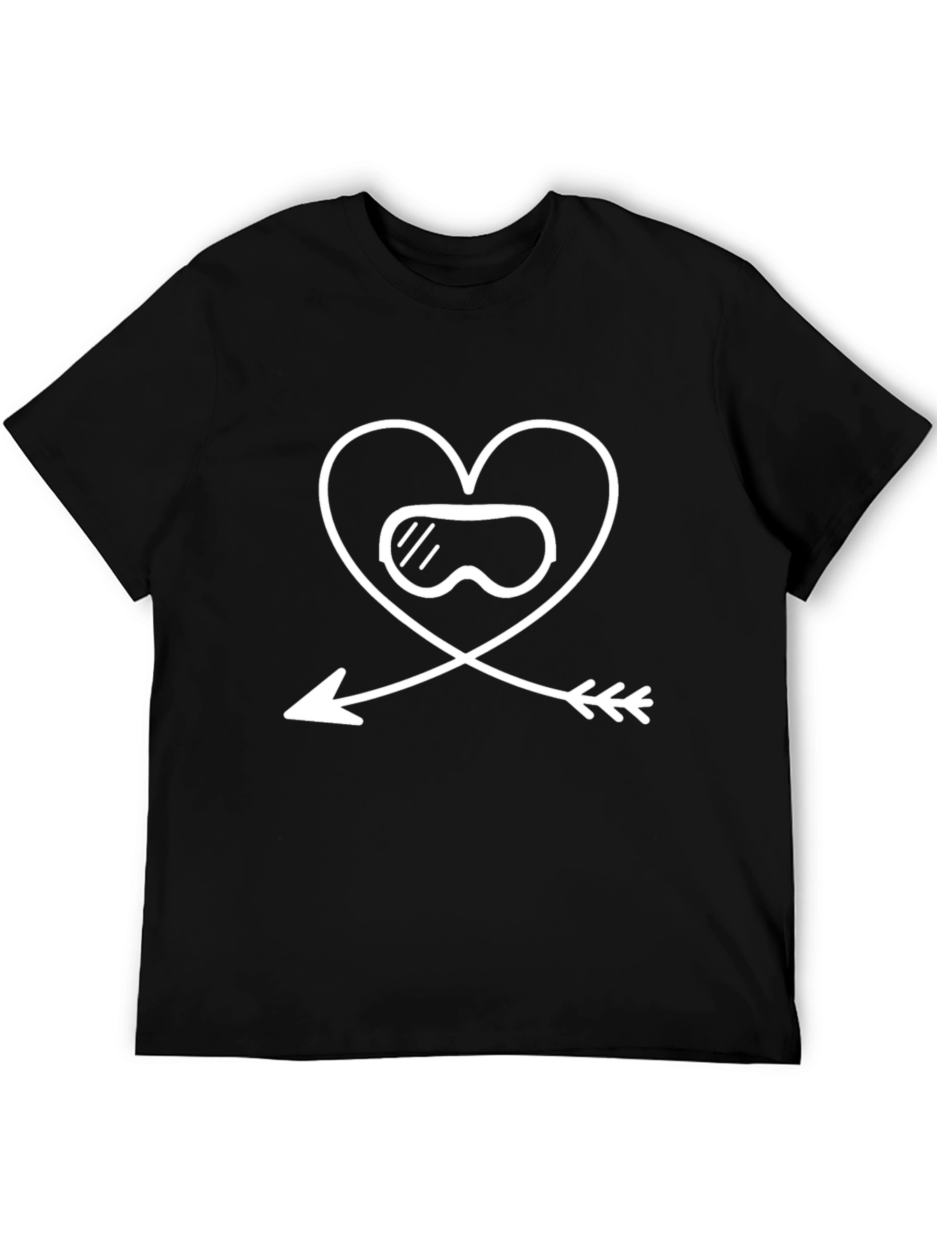 Heart Goggles Arrow T-Shirt - Valentines Day Apparel