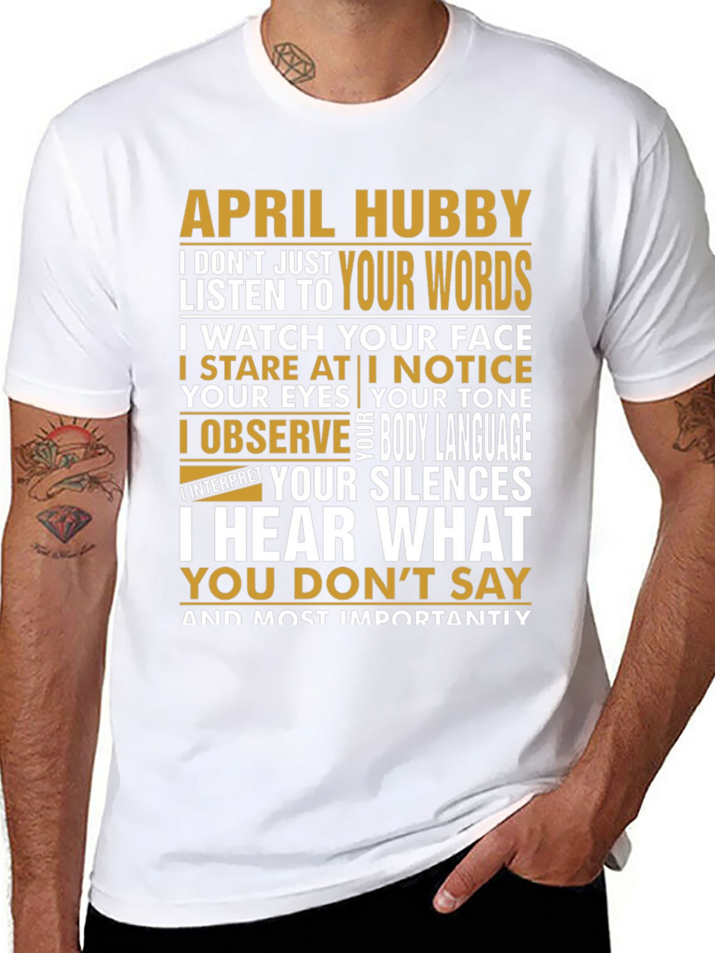 April Hubby Graphic T-Shirt - Relationship Humor