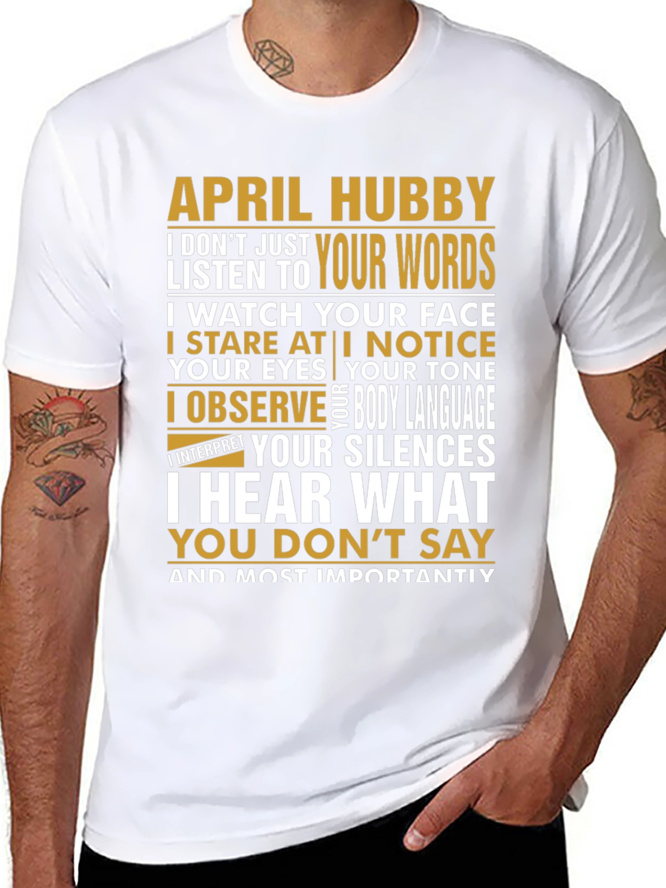 April Hubby Graphic T-Shirt - Relationship Humor