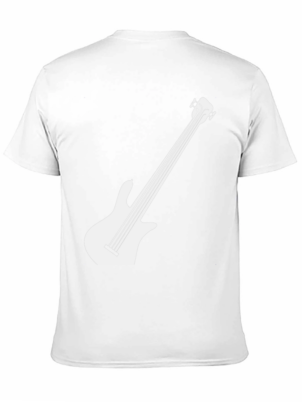 Cool Black Bass Guitar Graphic Tee - Mens