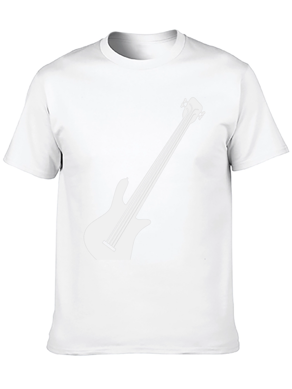 Cool Black Bass Guitar Graphic Tee - Mens