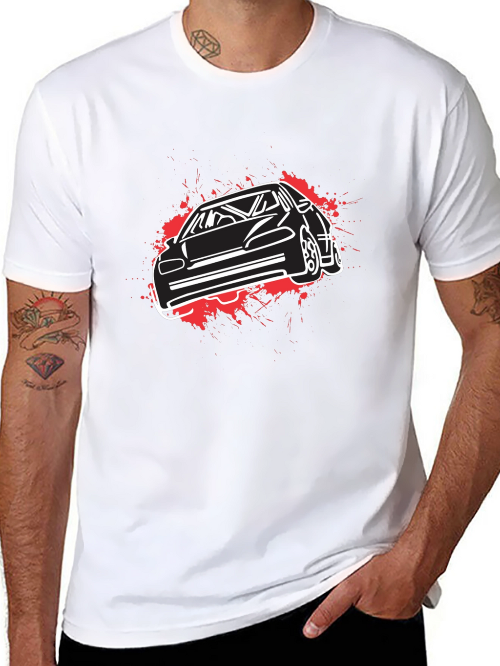 Car Graphic T-Shirt - Black