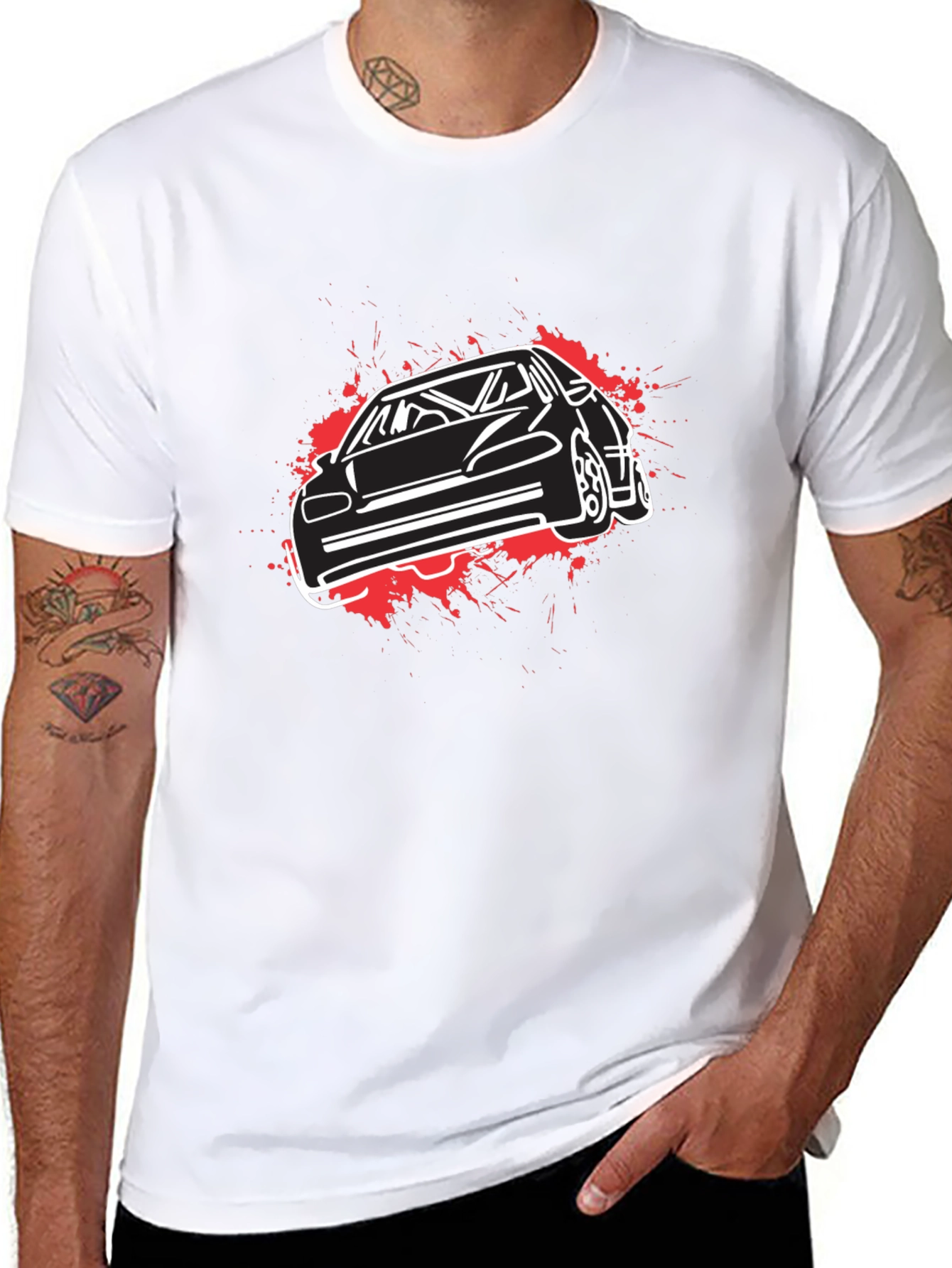 Car Graphic T-Shirt - Black