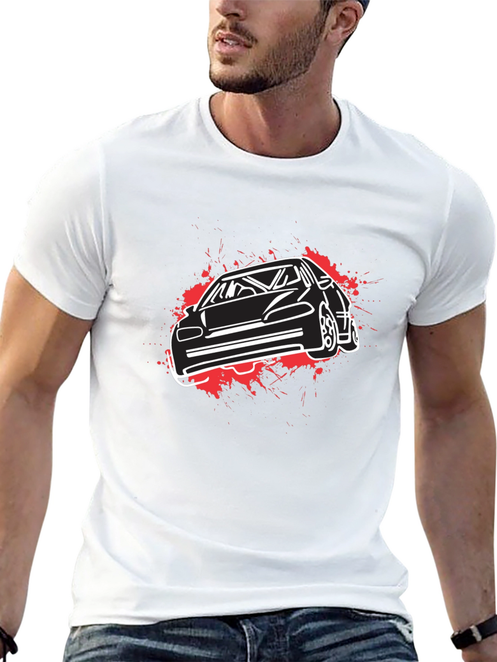 Car Graphic T-Shirt - Black