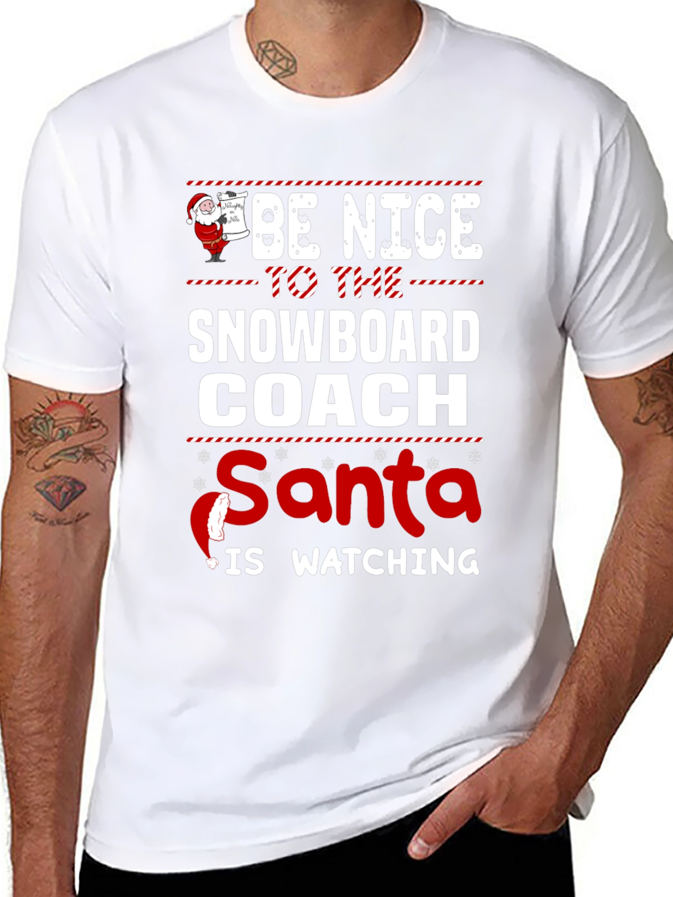 Funny Snowboard Coach Christmas T-Shirt