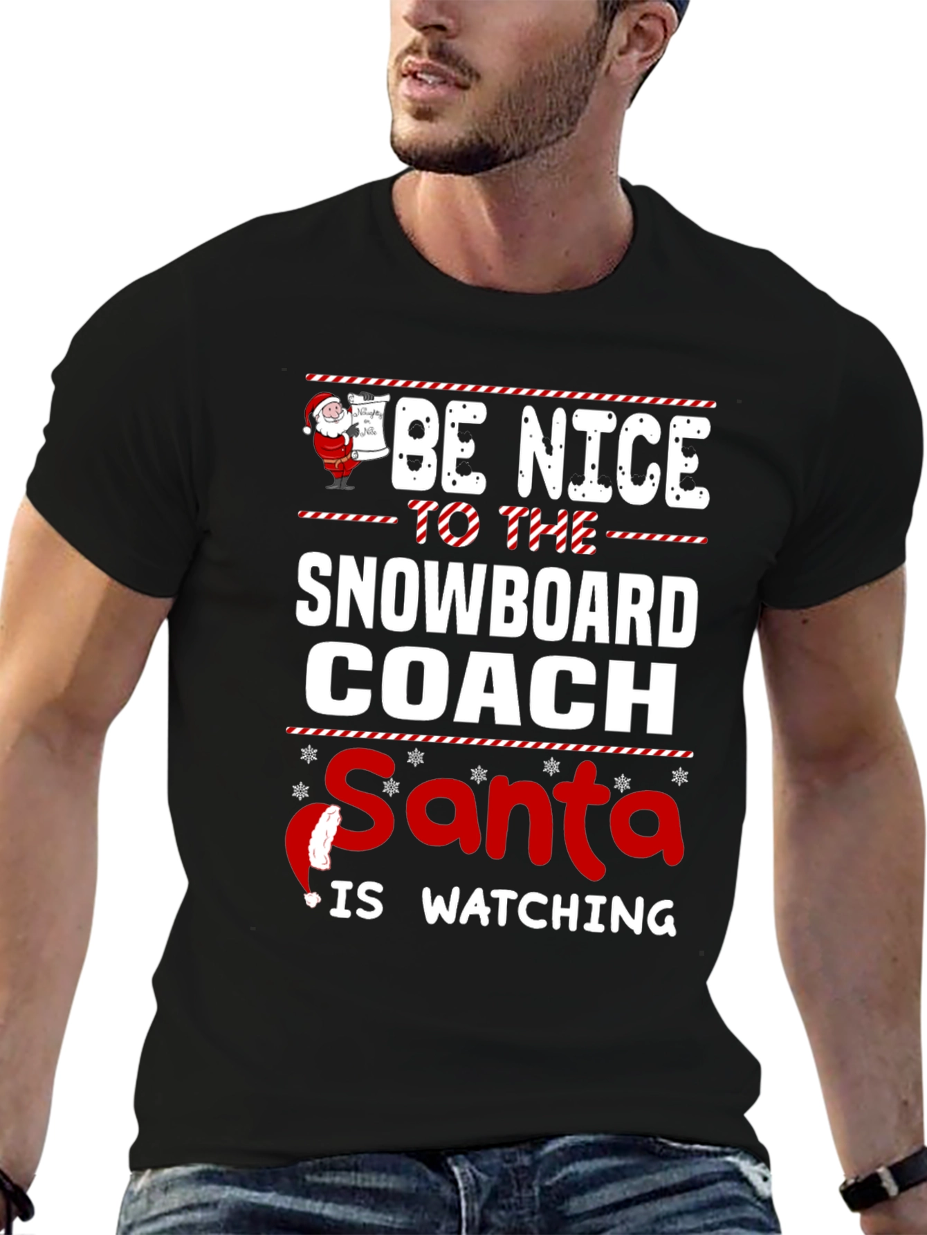 Funny Snowboard Coach Christmas T-Shirt