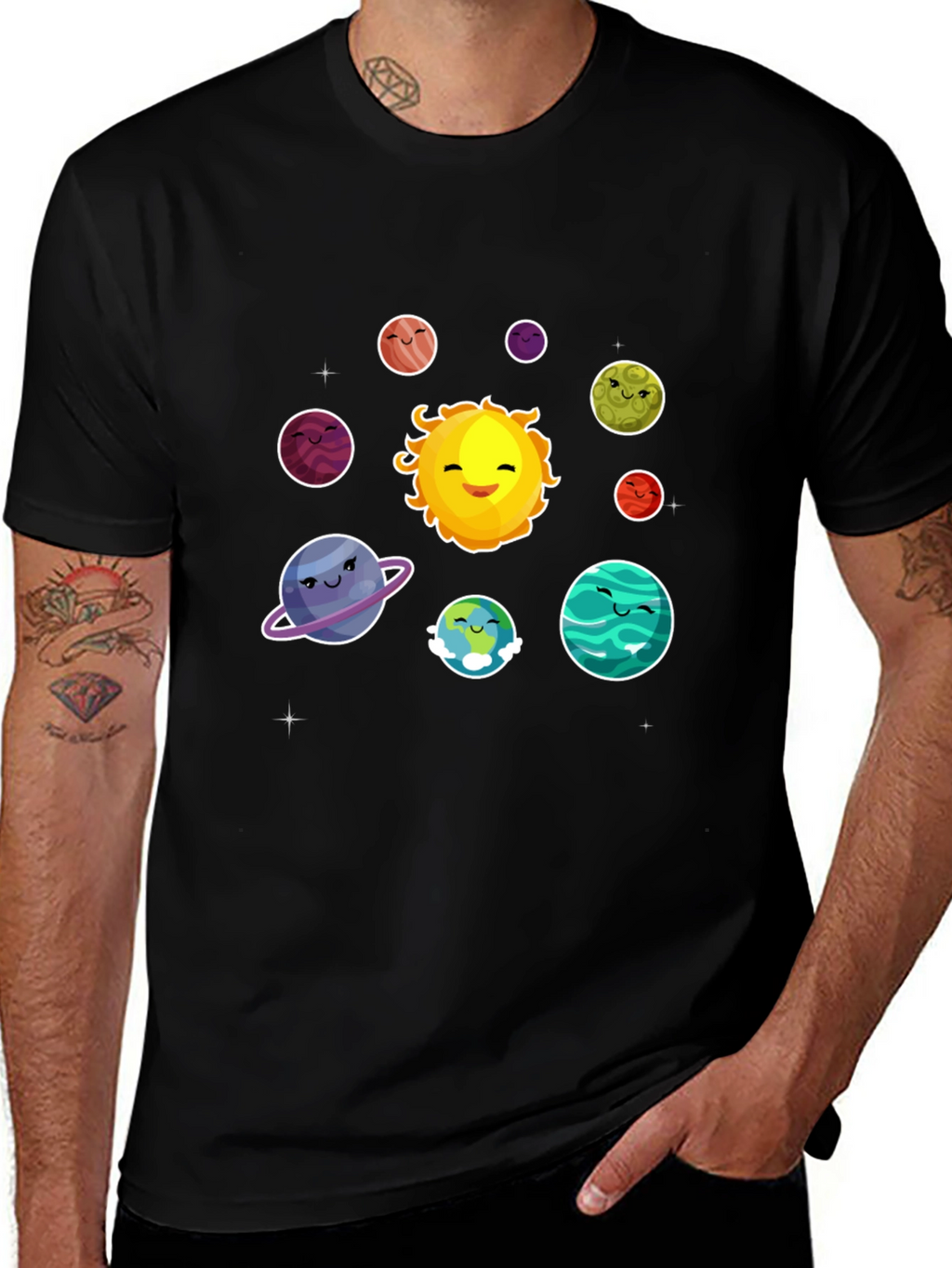 Solar System Planets Graphic T-Shirt