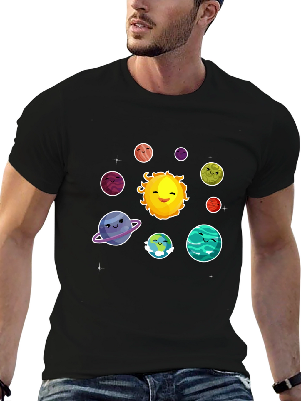 Solar System Planets Graphic T-Shirt