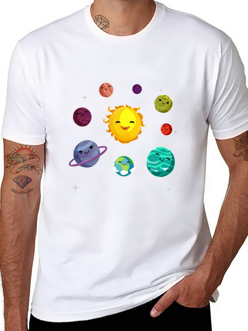 Solar System Planets Graphic T-Shirt