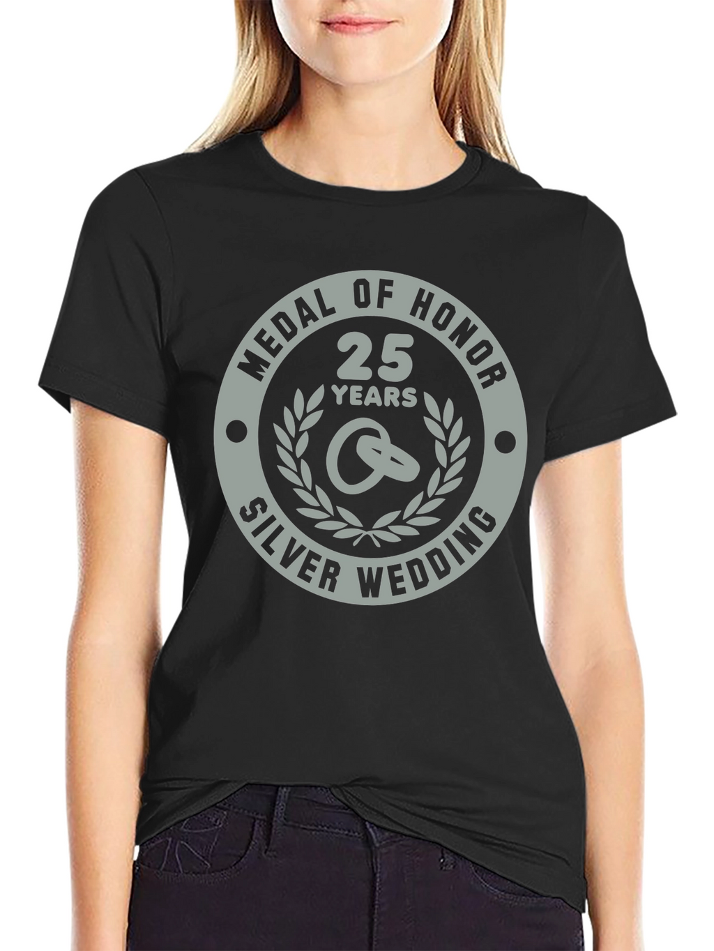 25th Silver Wedding Anniversary Medal of Honor T-Shirt