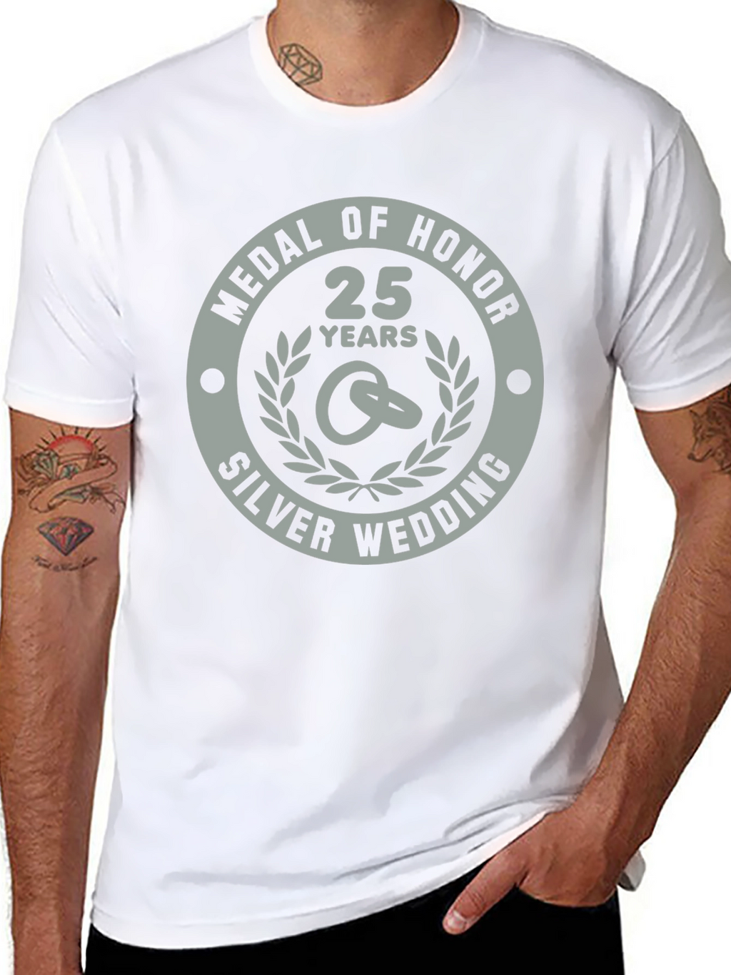 25th Silver Wedding Anniversary Medal of Honor T-Shirt
