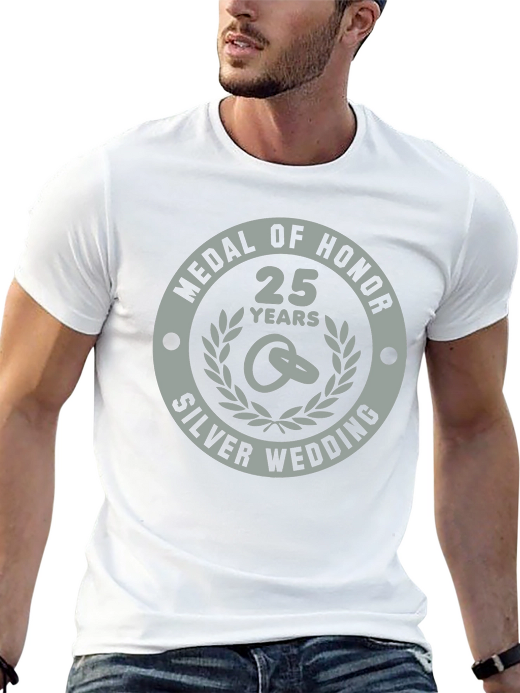 25th Silver Wedding Anniversary Medal of Honor T-Shirt