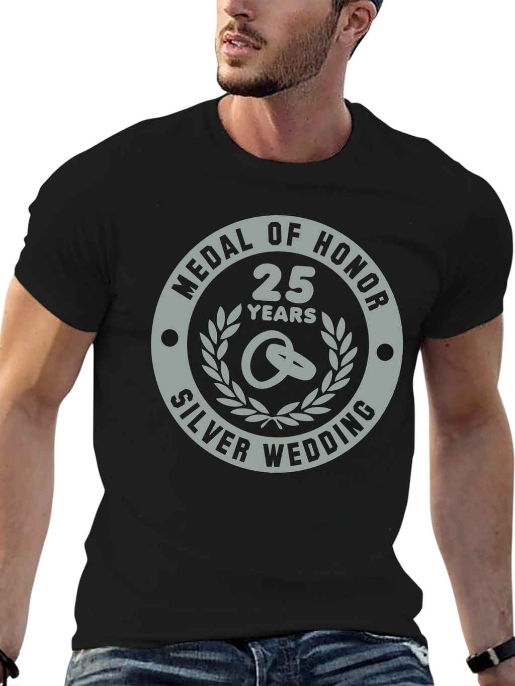 25th Silver Wedding Anniversary Medal of Honor T-Shirt