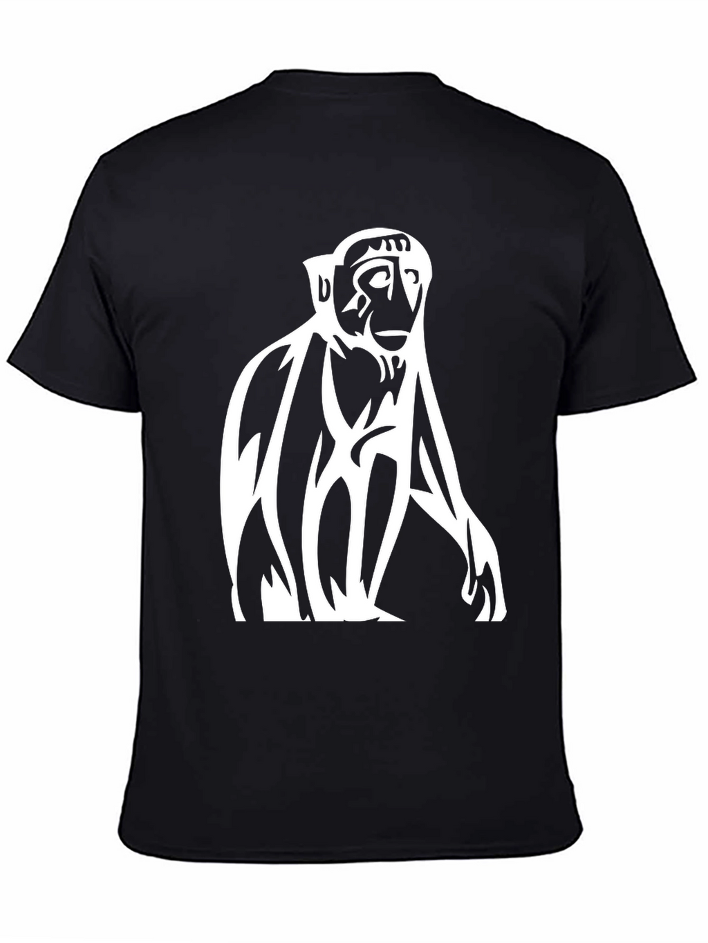 Monkey Graphic Tee - Stylish Black Cotton T-Shirt